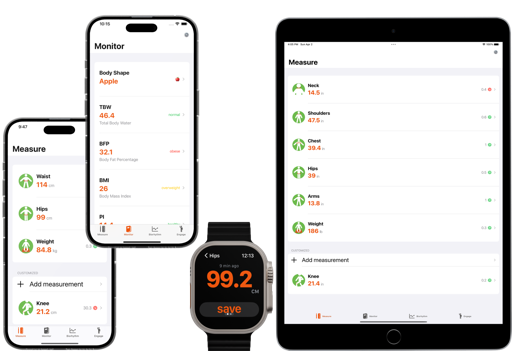 Body Size - Track body metrics to achieve health and fitness goals.